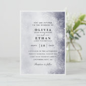 銀色の冬の結婚式招待状 招待状 (スタンド正面)