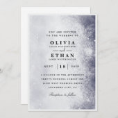 銀色の冬の結婚式招待状 招待状 (正面/裏面)