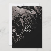 銀色の大理石のエレガントなガラ 招待状 (裏面)