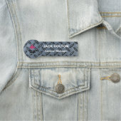 銀色の従業員の名前のバッジ(ロゴ付カスタムき) 名札 (インサイチュ)