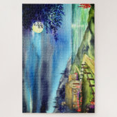 銀色の月のジグソーパズルの光で ジグソーパズル (縦)