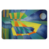 銀色の月の光で浮かぶゴミ マグネット (横)