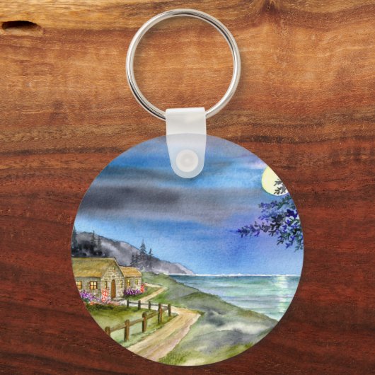 銀色の月の光によって キーホルダー (正面)