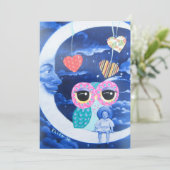 銀色の月の赤ん坊シャワーの光に照らされて 招待状 (スタンド正面)