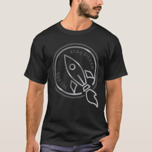 銀色の月色のTシャツ Tシャツ