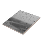 銀色の背景に雨が降る タイル (側面)