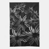 銀色の花 キッチンタオル (縦)