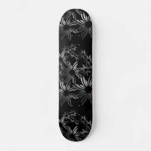 銀色の花 スケートボード