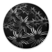 銀色の花 セラミックノブ (正面)