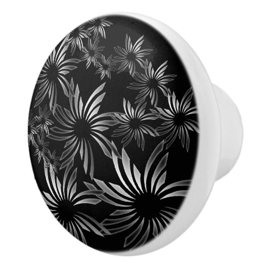 銀色の花 セラミックノブ (右)