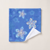 銀色の花 バスタオルセット (ウォッシュタオル)