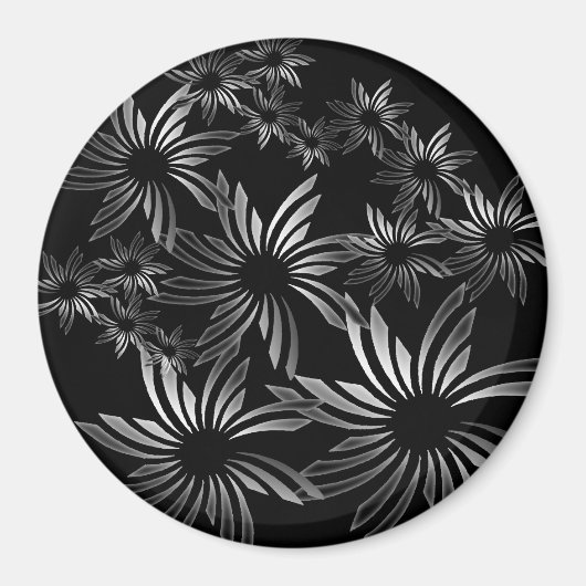 銀色の花 マグネット (正面)