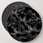 銀色の花 缶バッジ (正面&裏面)