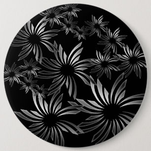 銀色の花 缶バッジ