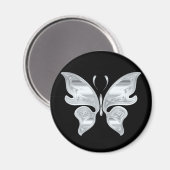 銀色の蝶 マグネット (正面/裏面)