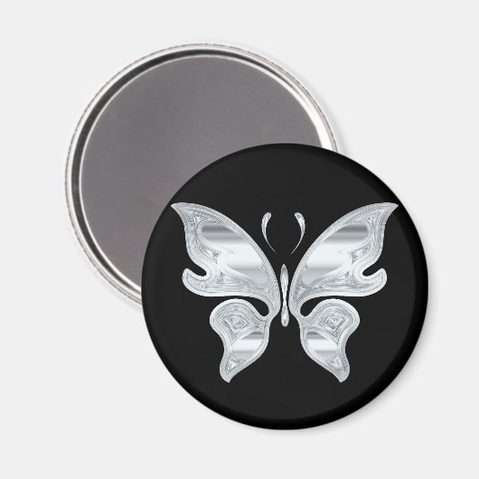 銀色の蝶 マグネット (正面/裏面)