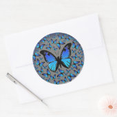 銀色の蝶 ラウンドシール (封筒)