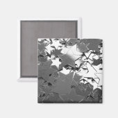 銀色の装飾星 マグネット (正面/裏面)