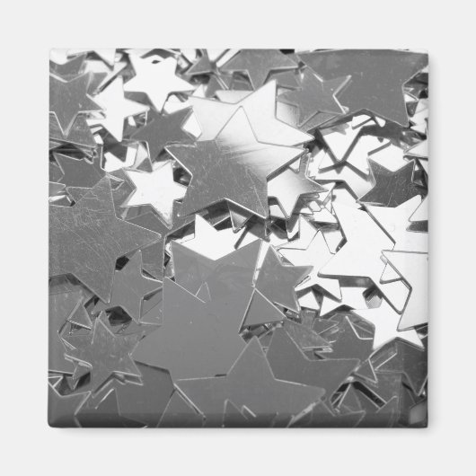 銀色の装飾星 マグネット (正面)