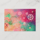 銀色の輝きを放つ雪 名刺 (裏面)