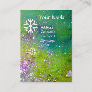 銀色の輝きを放つ雪 名刺