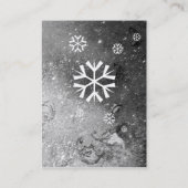 銀色の輝きを放つ雪 名刺 (裏面)