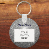 銀色の輝き |カスタム キーホルダー (正面)