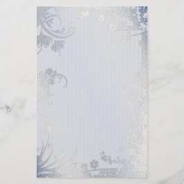 銀色の輝き – 文房具 便箋