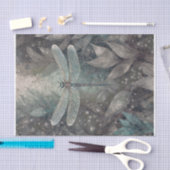 銀色の輝き、真夜中の翼ドラゴンフライ 薄葉紙 (クラフト)