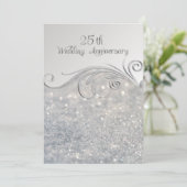 銀色の輝き 25周年記念結婚式 招待状 (スタンド正面)