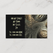 銀色の金ゴールドのトンネルのフラクタルのプロフィールカード 名刺 (裏面)