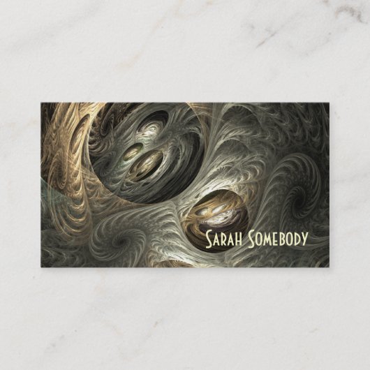 銀色の金ゴールドのトンネルのフラクタルのプロフィールカード 名刺 (正面)