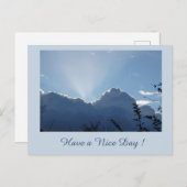 銀色の雲の顧客。素敵な一日はがきを持っている ポストカード (正面/裏面)