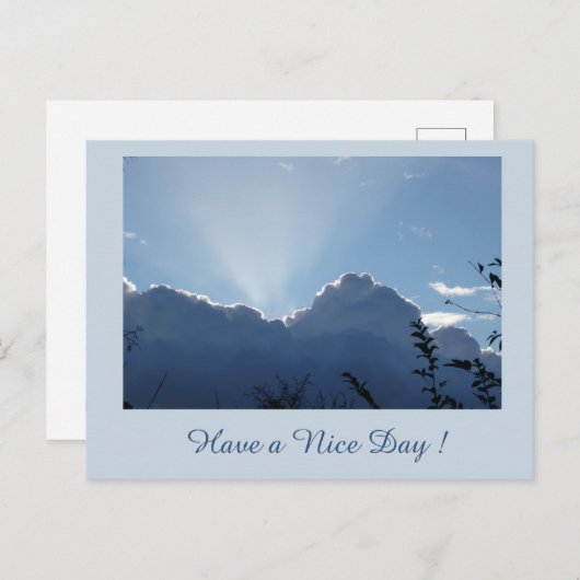 銀色の雲の顧客。素敵な一日はがきを持っている ポストカード (正面/裏面)