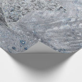 銀色の青い星 ラッピングペーパー (角)