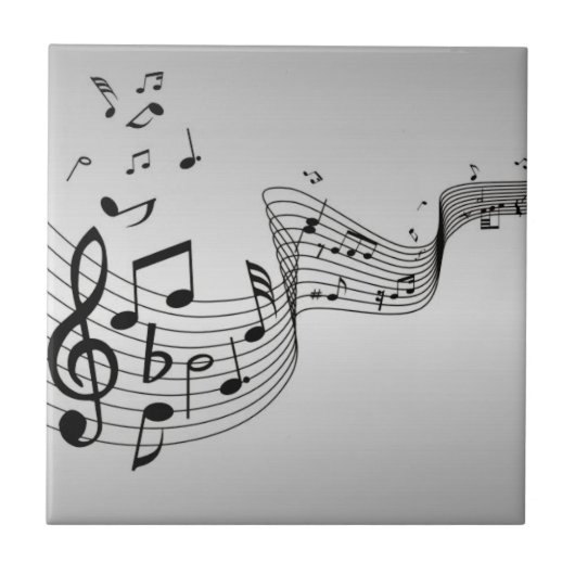 銀色の音符 タイル (正面)
