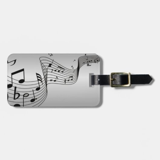 銀色の音符 ラゲッジタグ (正面横)