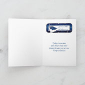 銀色の風船、モルタル、卒業証書 カード (内部)