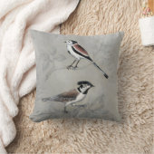 銀色の鳥獣 |ペア クッション (ブランケット)