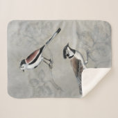 銀色の鳥獣 |ペア シェルパブランケット (正面(横))