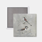 銀色の鳥獣 |ペア マグネット (正面/裏面)