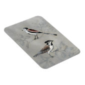銀色の鳥獣 |ペア マグネット (右側)