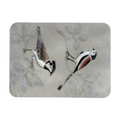 銀色の鳥獣 |ペア マグネット (横)