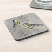 銀色の鳥獣 |鳥のカップル コースター (左側)