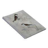 銀色の鳥獣 |鳥のペア ノートブック (右側)