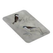 銀色の鳥獣 |鳥のペア マグネット (右側)