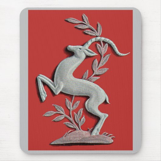 銀色の鹿 マウスパッド (正面)