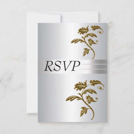 銀色のRSVP 招待状 (正面)