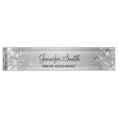 銀色ガーリーグラディエント デスクネームプレート (正面)