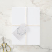 銀色グリーンユーカリ結婚プス ギフトタグ (麻糸付属)